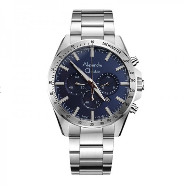 Alexandre Christie AC 6667 Silver Blue Steel MCBSSBU Alexandre Christie AC 6667 Silver Blue Steel MCBSSBU